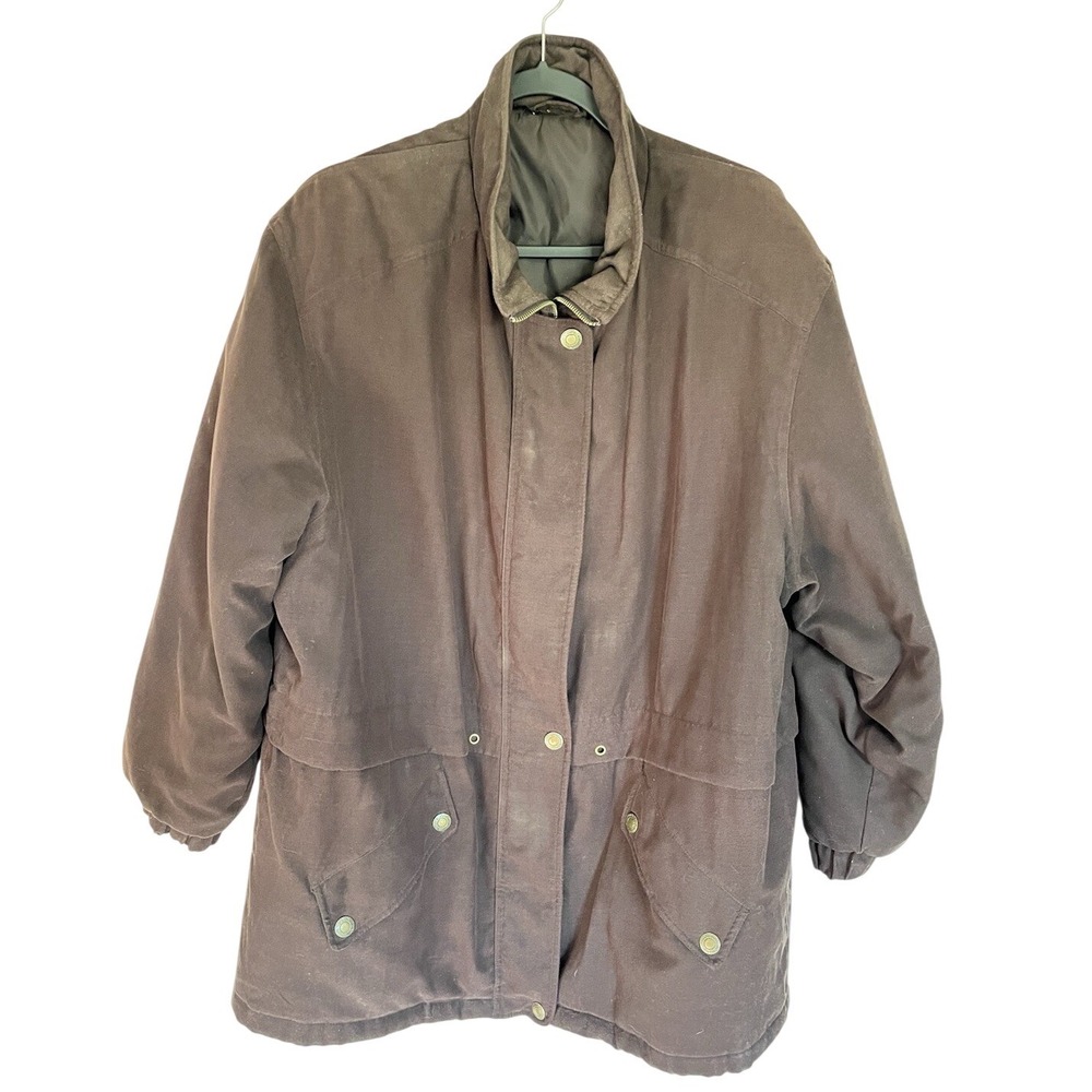 Unisex Brown Chore Coat Jacket Plus Size Thermolite Farm Cottage Utility 90s VTG